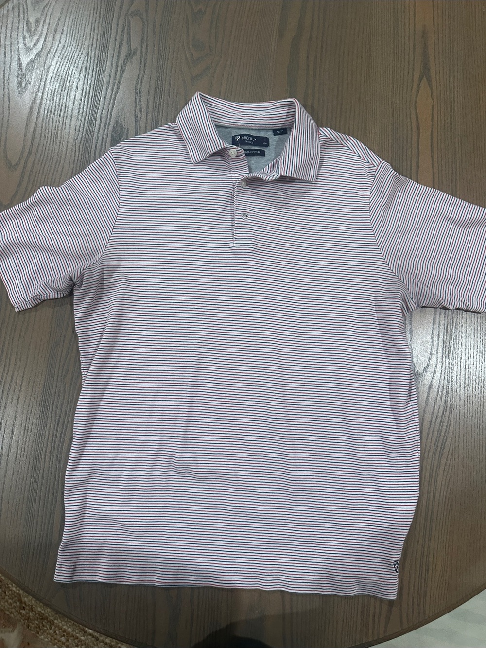 Daniel Cremieux Red and White Striped Short-Sleeve Polo
